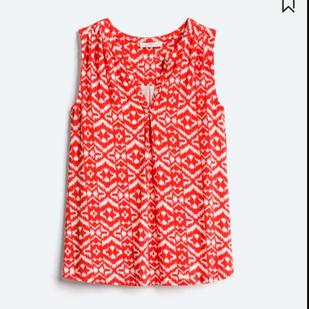 Burnt Orange/Red Sleeveless Top